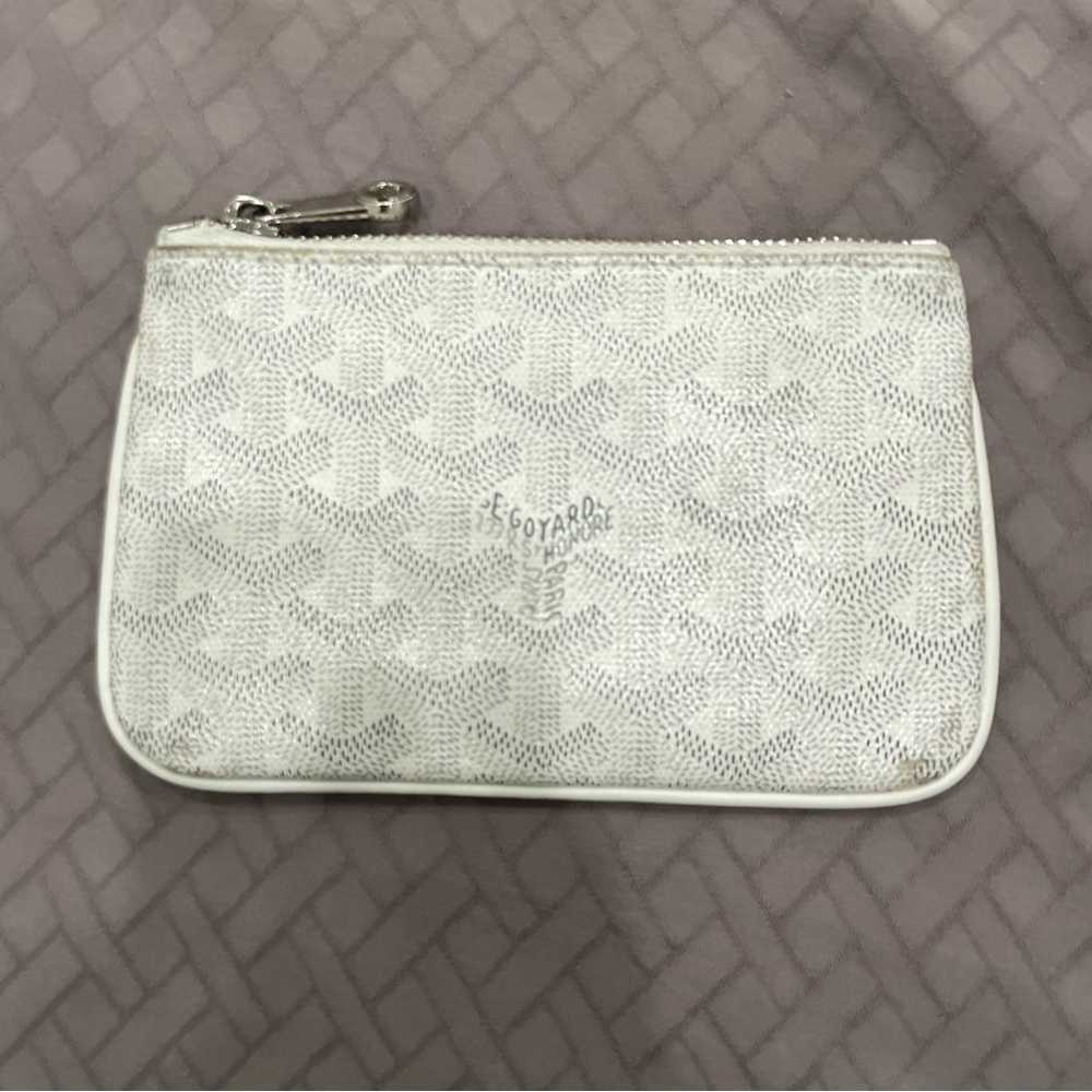 White Goyard pouch